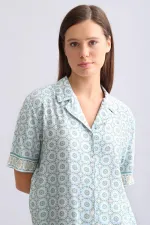 Mısırlı Kadın Bambu Pijama Takımı Çağla Yeşili