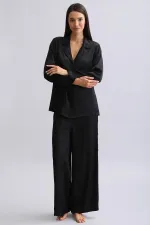 Ensemble pyjama en bambou noir pour femme égyptienne