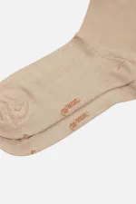 Mısırlı Erkek Modal Tekli DİABETİKER Lastiksiz Uzun Soket Çorap Bej