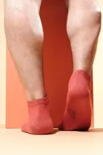 Mısırlı Erkek Pamuklu Tekli Yazlık Patik Çorap Kiremit