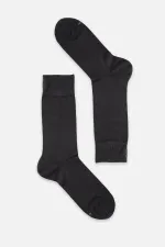 Mısırlı Men's Mercerized Single Summer Ankle Socks, Smoke Grey