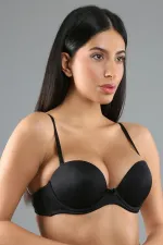 Soutien-gorge égyptien noir basique bonnet B, effet push-up.