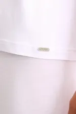 Mısırlı ORGANIC Pamuklu ZEUS LUXURY Regular Fit Bisiklet Yaka Sporcu Atlet / T-Shirt Beyaz