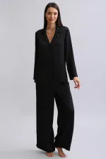 Ensemble pyjama en bambou noir pour femme égyptienne