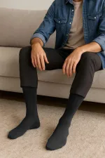Mısırlı Men's Modal Ergonomic Single Socket Socks, Smoke Grey