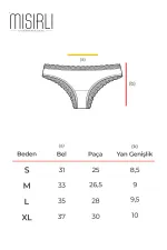 Mısırlı Modal Dantelli Cheeky Külot AÇIK MAVİ