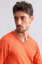 BAMBU HERCULES Slim Fit V Yaka Uzun Kollu Erkek  Fanila Pas Kırmızı