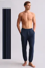 Egyptian Men's Bamboo Jogger Pants Navy Blue