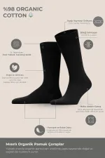 Erkek Pamuklu 6 Çift Düz Süper İnce Soket Çorap Siyah