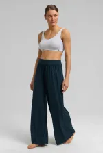 Women's Knitted Draped Trousers Anthracite