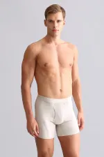Mısırlı Modal By TENCEL SPARTACUS PLUS PERFORMANCE Long Boxer Toprak Bej