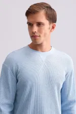 Mısırlı Erkek Pamuklu Uzun Kollu Pijama Takımı Mavi