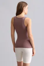 Mısırlı Modal By TENCEL U HELEN Thick Strap Long T-Shirt / Tank Top Lavender