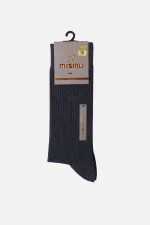 Chaussettes égyptiennes pour homme en bambou, coloris gris fumé.