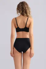 Mısırlı Laser Cut Mid-Waist Hipster Panties Black