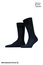 Chaussettes fines pour homme, mercerisées, à 6 doubles pointes, multicolores