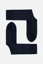 Chaussettes égyptiennes pour hommes, en bambou, à une seule chaussette, bleu marine