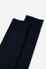 Mısırlı Erkek Kuzu Yünü (Lambswool) Tekli Soket Çorap Lacivert