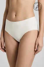 Egyptian Laser Cut High Waist Thong, Ecru