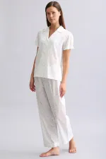 Chemise blanche à manches courtes en voile pour femme égyptienne