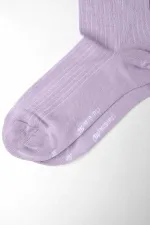 Mısırlı Kadın Merserize Tekli Soket Çorap Lila