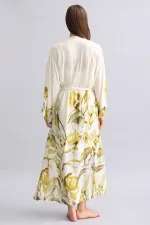 Robe longue tissée verte pour femme égyptienne