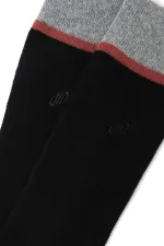 Chaussettes simples en coton éponge pour homme, noires, d'origine égyptienne
