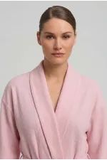 Robe courte gaufrée en coton pour femme, rose clair, style égyptien