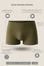 Mısırlı BAMBOO ZEUS Regular Fit Boxer Shorts Rust Red