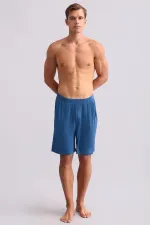 Short de pyjama en modal pour homme, bleu marine foncé