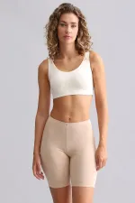 Haut court en modal pour femme de TENCEL MEGAN, couleur écru