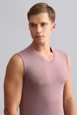 Mısırlı BAMBOO HERCULES Slim Fit V-Neck Athletic Tank Top / T-Shirt Lavender