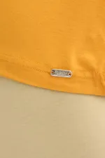 Mısırlı ORGANIC Pamuklu ZEUS LUXURY Regular Fit Bisiklet Yaka Fanila / T-Shirt Hardal