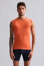 Mısırlı BAMBU HERCULES Slim Fit Bisiklet Yaka Sporcu Atlet / T-Shirt Pas Kırmızı