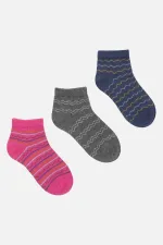 Mısırlı Unisex Cotton 3 Pairs Baby and Toddler Bootie Socks Multicolored