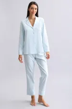 Mısırlı Women's 100% Cotton Pajama Set Baby Blue