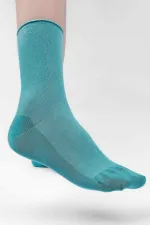 Mısırlı Kadın Bambu Tekli Diabetiker Lastiksiz Soket Çorap Mavi