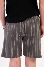 Short en coton pour homme, gris foncé, style égyptien Short en coton pour homme, gris foncé, style égyptien