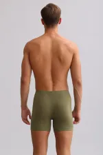 Mısırlı BAMBU ZEUS LUXURY Regular Fit Metal Armalı Long Boxer Haki Zeytin