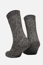 Mısırlı Erkek Norweger Merino Yünü Kışlık Tekli Soket Bot Çorabı Kahverengi