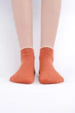 Chaussettes d'été simples en modal pour femmes égyptiennes, couleur terre cuite