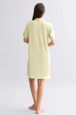 Chemise de nuit égyptienne en bambou vert sauge