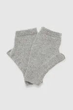 Unisex Wool Beanie and Glove Set - Milda Grey