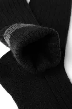 Mısırlı Erkek Kuzu Yünü (Lambswool) Tekli Soket Çorap Siyah