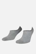 Mısırlı Kadın Bambu Tekli Yazlık No Show Çorap Gri