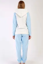 Mısırlı Kadın Polar Uzun Kollu Pijama Takımı Mavi