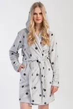 Mısırlı Women's Welsoft Long-Sleeved Robe, Grey