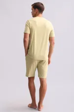 Mısırlı Erkek Bambu V Yaka Tişört Adaçayı Yeşili