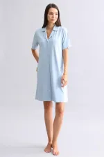 Chemise de nuit en bambou bleu pour femme égyptienne
