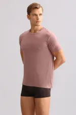 Mısırlı BAMBU ZEUS LUXURY Regular Fit Bisiklet Yaka Fanila / T-Shirt Lavender